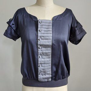 BCBG Silky short-sleeve blouse